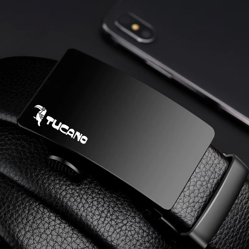 Woodpecker Kişi Dəri Kəmər, Dişsiz, Daxili Geyim, Avtomatik Toka, Dəbli Gənc Kişilər üçün İşgüzar Şalvar Kəməri, Orijinal Dəri