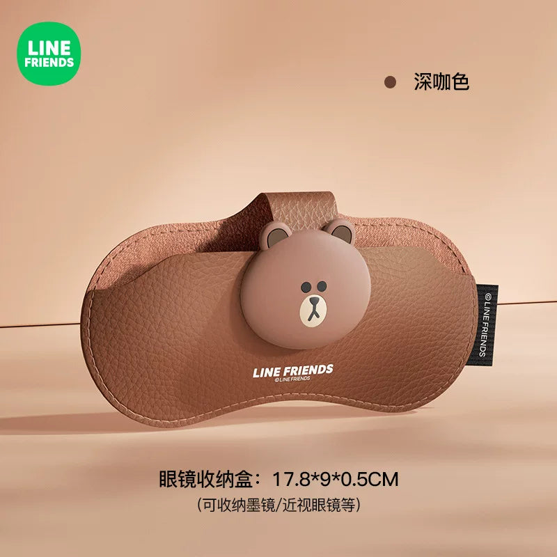 Brown Bear glasses storage bag, pressure-resistant portable sunglasses storage box, glasses storage bag, sunglasses storage hanging bag