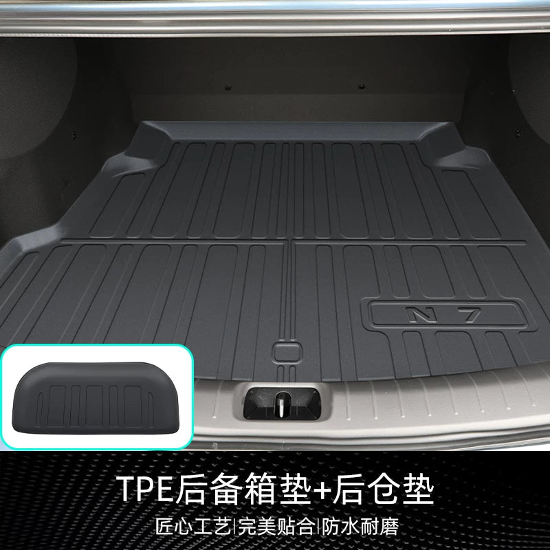 25 Nissan N7 modeli üçün uyğun olan bu TPE baqaj döşəməsi avtomobil aksesuarı və modifikasiya bəzəyidir.