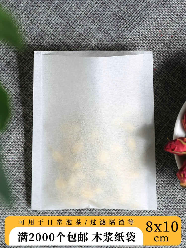 Çay filtr torbası Çin dərmanı çay paketi ədviyyat çantası çay paketi istilik möhürü filtr kağızı çantası 8x10cm 2000 ədəd pulsuz çatdırılma
