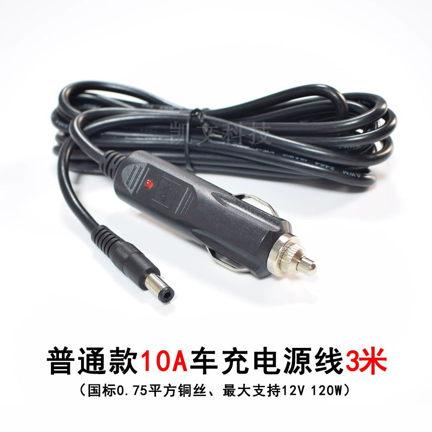 0,75 Kvadrat Metr Mis Qalın 12V Avtomobil Şarj Cihazı Elektrik Şnurlu Siqaret Çakmağı Dc5.5x2.5 Kişi Konnektoru Neytral 10A daxilində