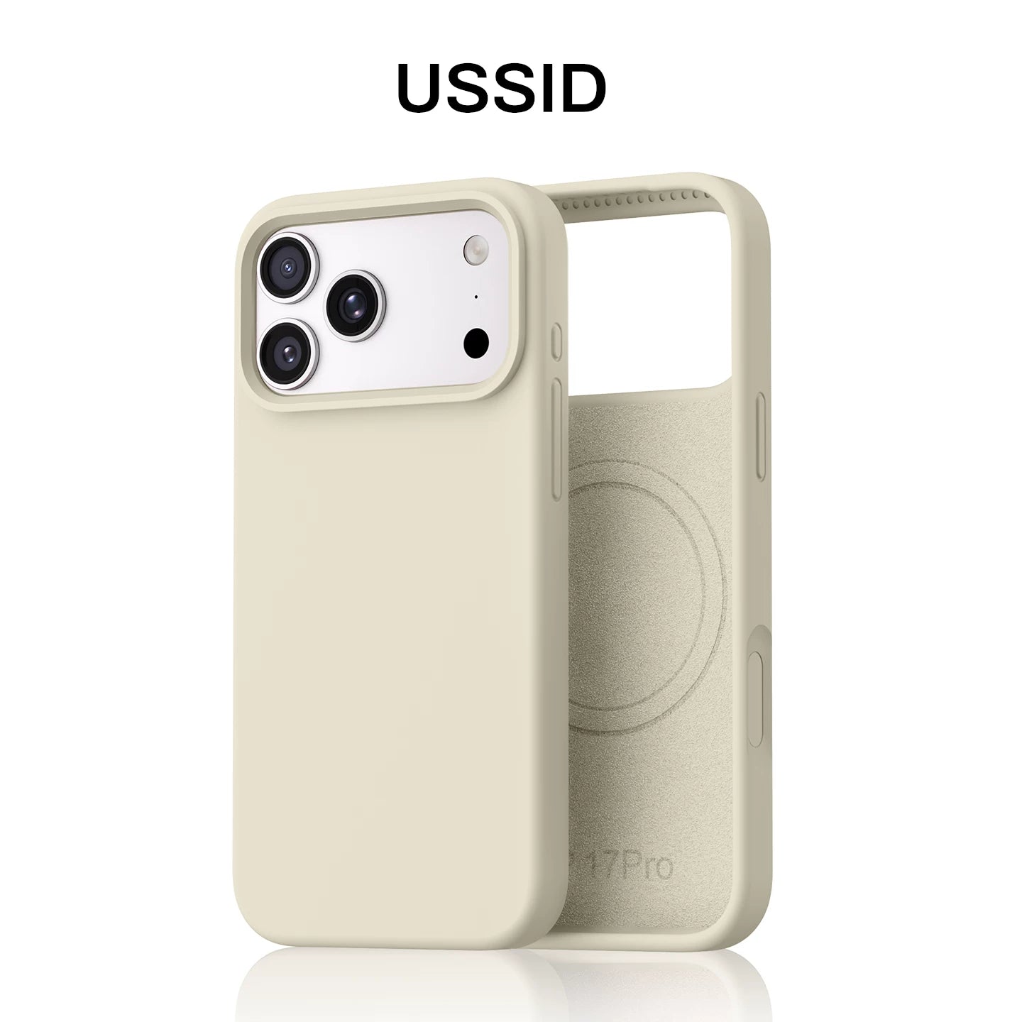 Apple 17promax üçün Uston uyğun maye silikon mobil telefon qutusu lenssiz böyük dəlik iphone17 maqnit emiş 17pro yeni məhsul 17 yeni qoruma 16promax nəhəng gözəl görünüşlü çəhrayı yumşaq