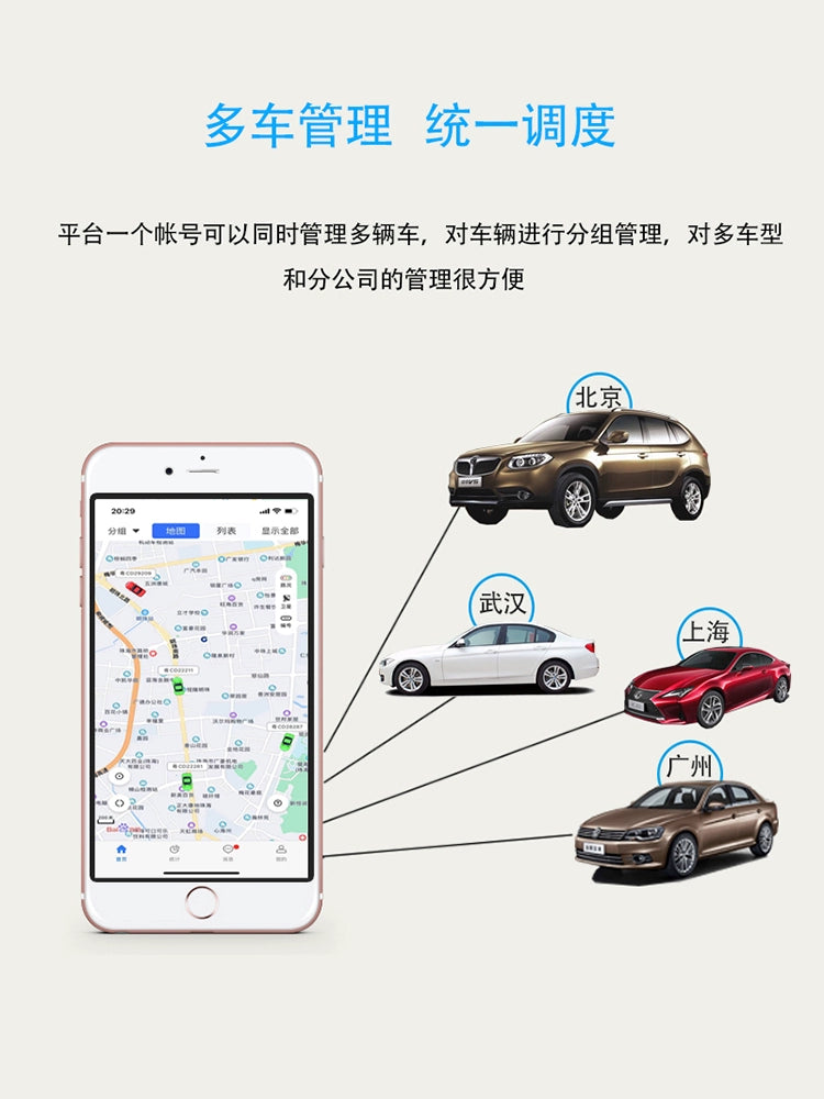 4G Avtomobil Vaqonu GPS Lokatoru Ödənişsiz Vasitə GPS İzləmə Alət Donanmasının İdarəetmə Sistemi Beidou Peyk