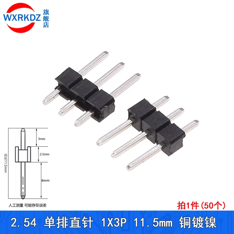Bir sıra düz sancaqlar 2,54 mm diametrli mis sancaq başlıq dişi sancaq yuvası 1*2p 3 4 5 6 8 20p 1x40P