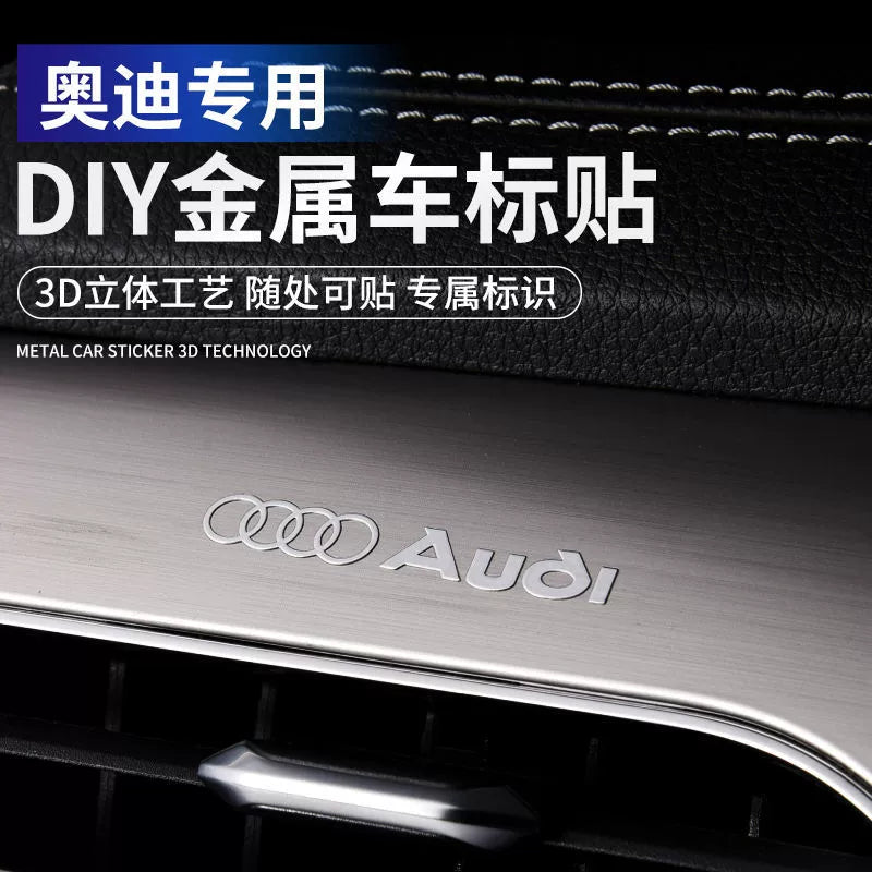 Metal Avtomobil Etiketləri 3D Üçölçülü Etiketlər Avtomobil Loqosu Mərkəzi İdarəetmə Pəncərəsi Avtomobil Daxili Dizayn Modifikasiyası Qəşəng Yaradıcı Dekorativ Etiketlər Neytral
