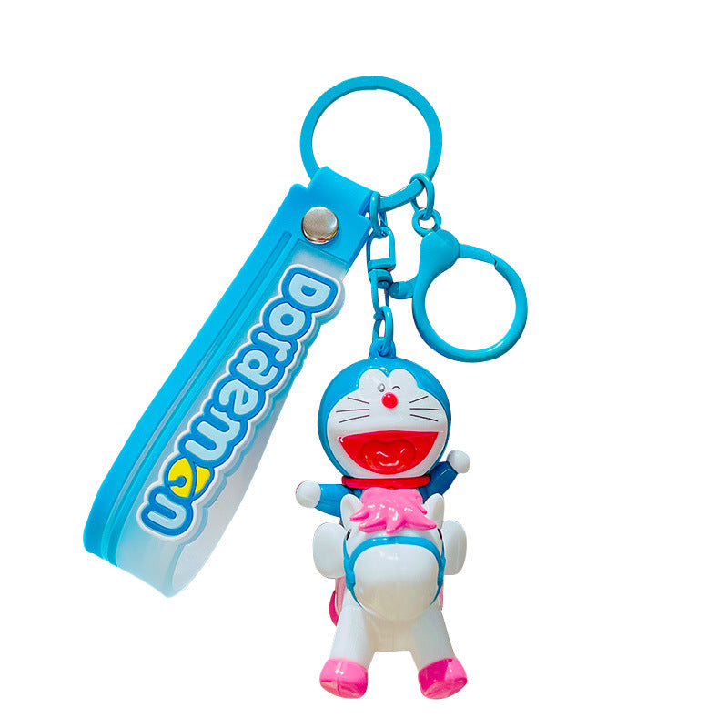 Doraemon avtomobil açar zənciri, şirin cizgi filmi Doraemon açar zənciri kulonu, qadınlar üçün yaradıcı yüksək səviyyəli sırt çantası boyunbağı