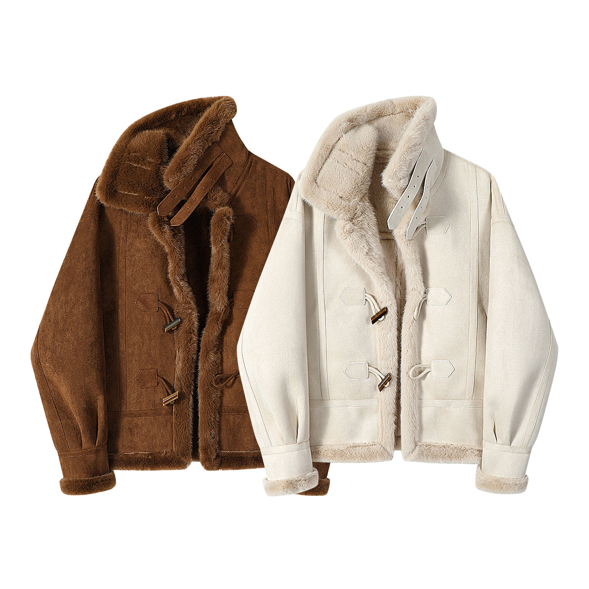 Cholisa Qoyun Dərisindən Qısa Yun Astarlı Qalın Palto, Payız və Qış, Zərif və Yüksək Seçimli Top