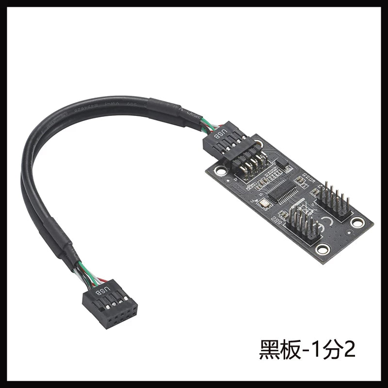 Pulsuz çatdırılma anakartı USB2.0 9PIN/19-pin ikili 9PIN interfeysinə 9-pin bir-iki genişləndirmə HUB mərkəzi