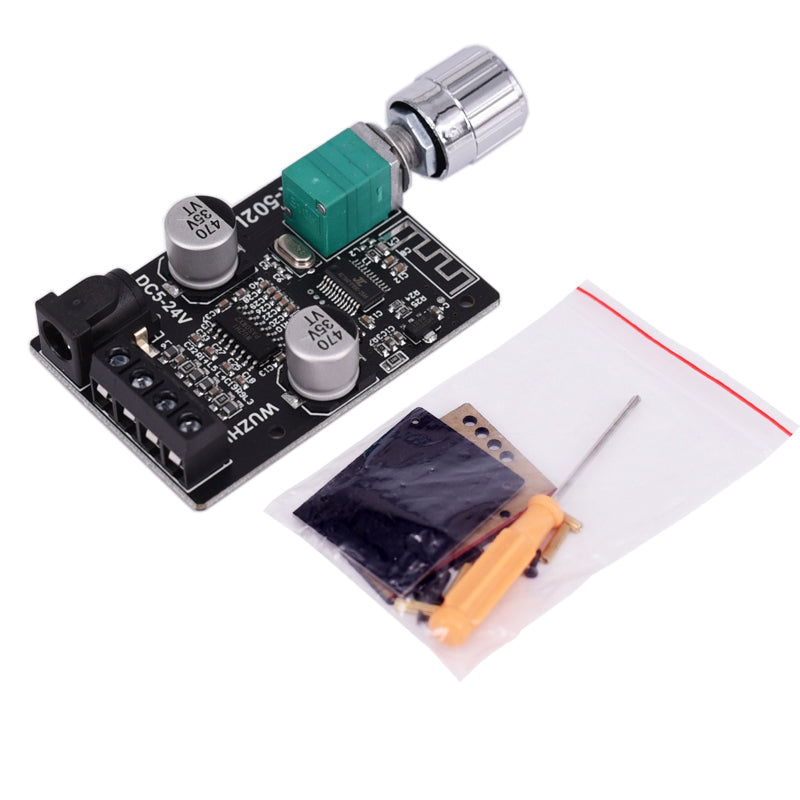 Güc gücləndiricisi ilə Bluetooth qəbuledici modulu rəqəmsal audio stereo 5V12V24V DIY güc gücləndirici lövhəsi 15W30W
