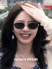 Qin Lan Tan Songyun eyni köhnə pul stili nocap gün eynəyi qadınların yüksək səviyyəli polarizasiyalı gün eynəyi miyopi dərəcəsi