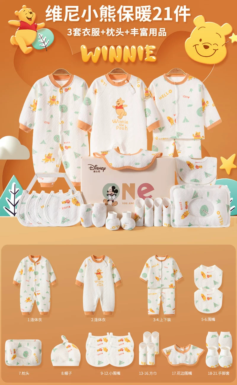 Disney Yenidoğulmuş Körpə Geyimləri Hədiyyə Dəsti - Yenidoğulmuşlar, Bir Aylıq Bayram və Yüksək Səviyyəli Hədiyyə üçün İdealdır