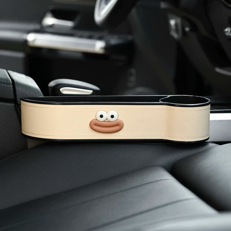 Car trunk storage box, seat trunk storage box, multi-function car phone holder, passenger side cup holder