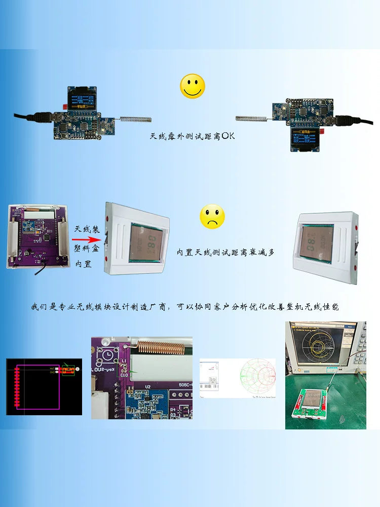 LLCC68 pulsuz göndərmə lora simsiz qəbuledici modulu 433M 470M uzun məsafəli aşağı güclü yarım dupleks
