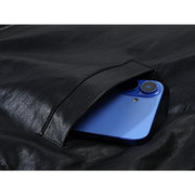 Cholisa Quzu yunundan hazırlanmış yaxalıqlı motosiklet dəri gödəkçəsi Payız və qış üst hissəsi, yüksək keyfiyyətli qalın isti xəz palto qadın