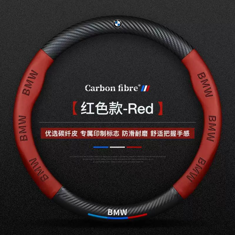 BMW 3 Seriyası, 5 Seriyası, 4 Seriyası, 7 Seriyası, x1, x3, x4, x5, x6, x7 modelləri üçün karbon lifli sükan örtüyü, orijinal dəri sükan örtüyü
