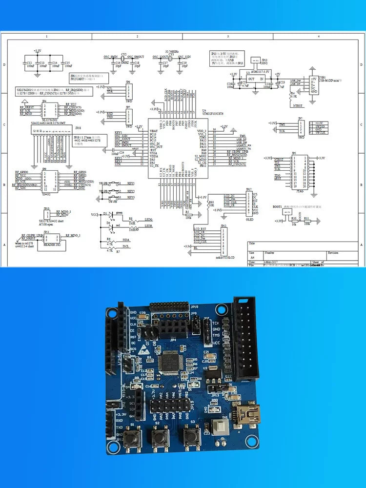 STM32 simsiz sınaq lövhəsi/SI4432/SI4463/SX1278 test lövhəsi/simsiz temperatur və rütubətin inkişafı lövhəsi
