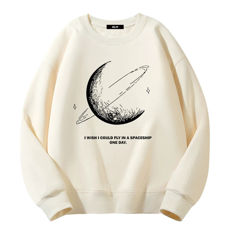 GLM Kişi və Qadınlar üçün Yun Astarlı Dəyirmi Yaxalı Sviter, Payız/Qış İstiliyi, Ağır Çəkili Stil, Amerika Boş Forması, Dəbli Brend Əsas Qat, Kişi Geyimləri