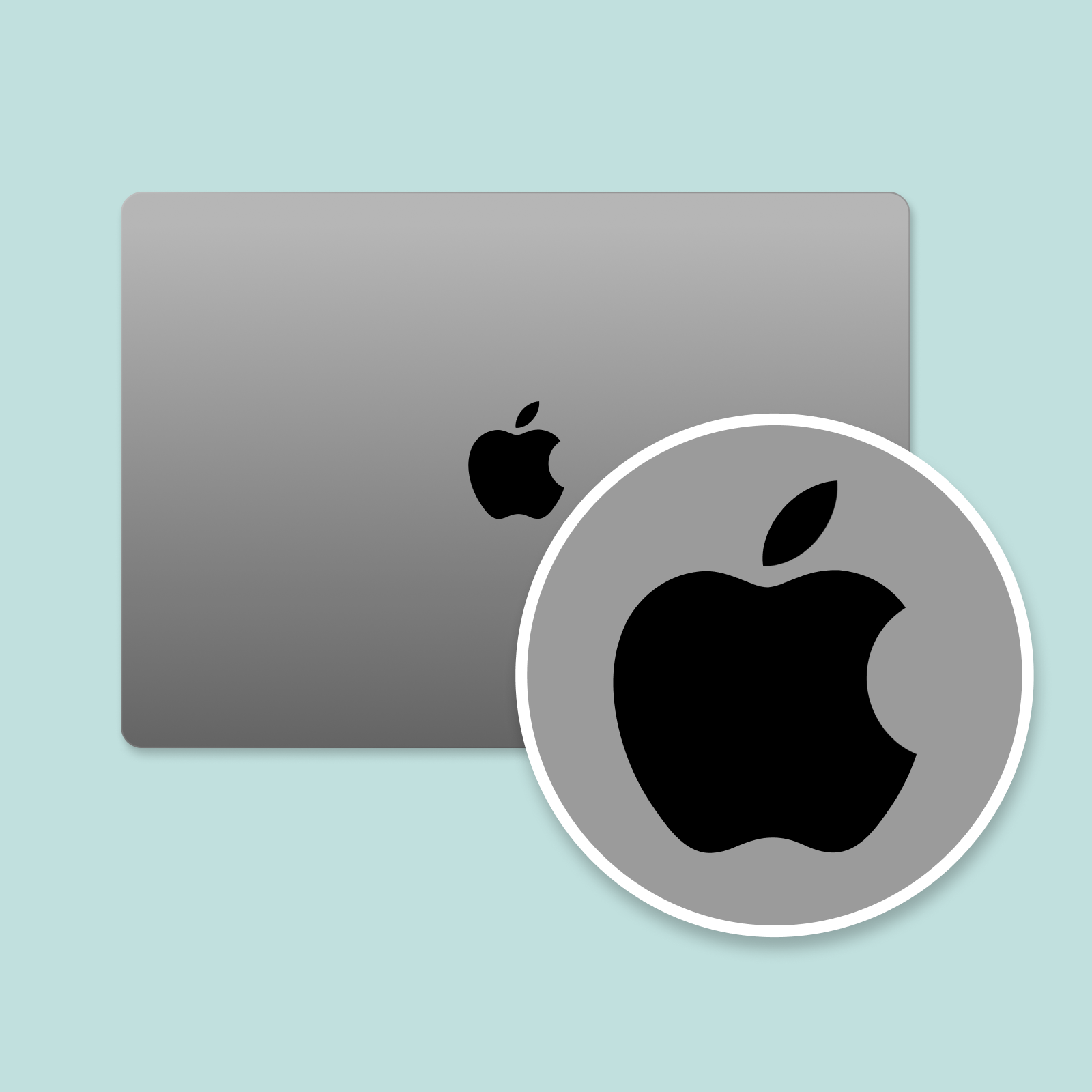 SkinAT Apple rəngli film, Mac notebook Pro 16 Apple loqosu yaradıcı stiker, MacBook Air 13M5 qoruyucu film, MacBook Neo bərk rəngli loqo qoruyucu film üçün uyğundur.