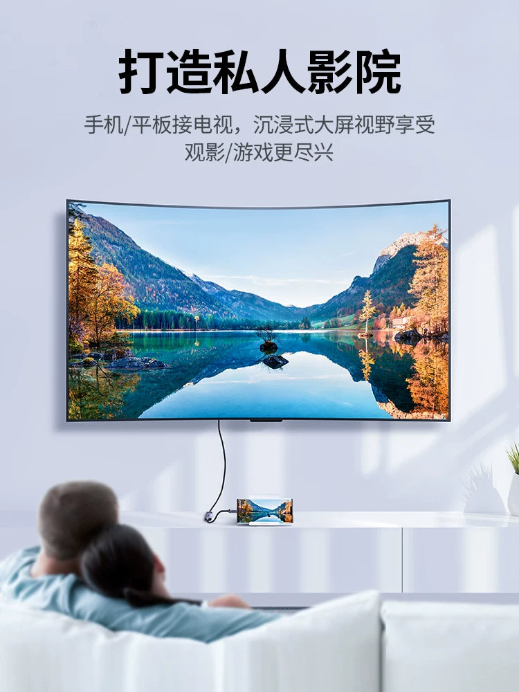 Greenlink typec-dən hdmi-yə çevirmə kabeli 4k yüksək dəqiqlikli noutbuk ekranı proyeksiya kabeli usb-c-dən hdmi cib telefonuna televizora eyni ekran çevirmə başlığı Thunderbolt 3-dən hdmi monitor adapterinə fiş