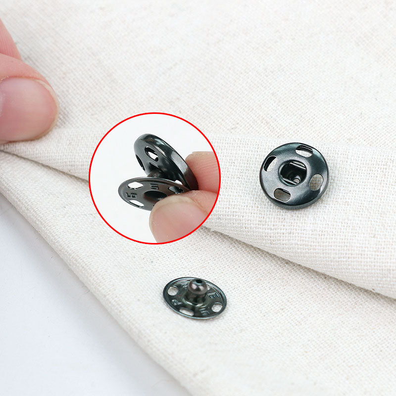 Sabit metal tüpürcək dəsmal 6 mm gizli toqqa 565 təkan düyməsi böyük yapışdırıcı düymə mini ekspozisiyaya qarşı görünməz mis düymə