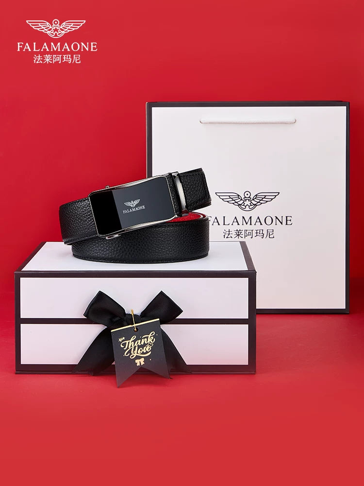 Fara Armani Men's Red Belt 2025 New Year of the Dragon Belt Men's Red Pants Belt Trendy