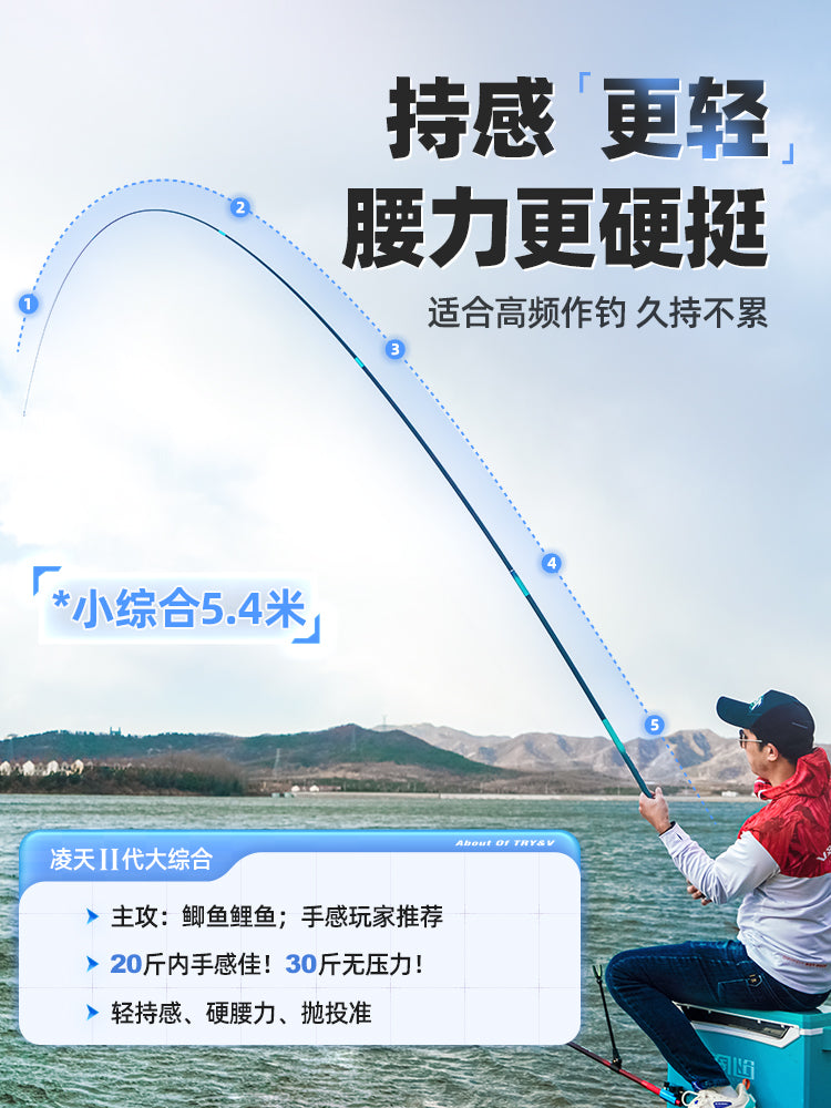 Chuangwei Lingtian ikinci nəsil kiçik hərtərəfli çubuq əl çubuğu ultra yüngül ultra sərt crucian sazan çubuğu karbon balıqçı çubuğu yüngül balıqçı çubuğu