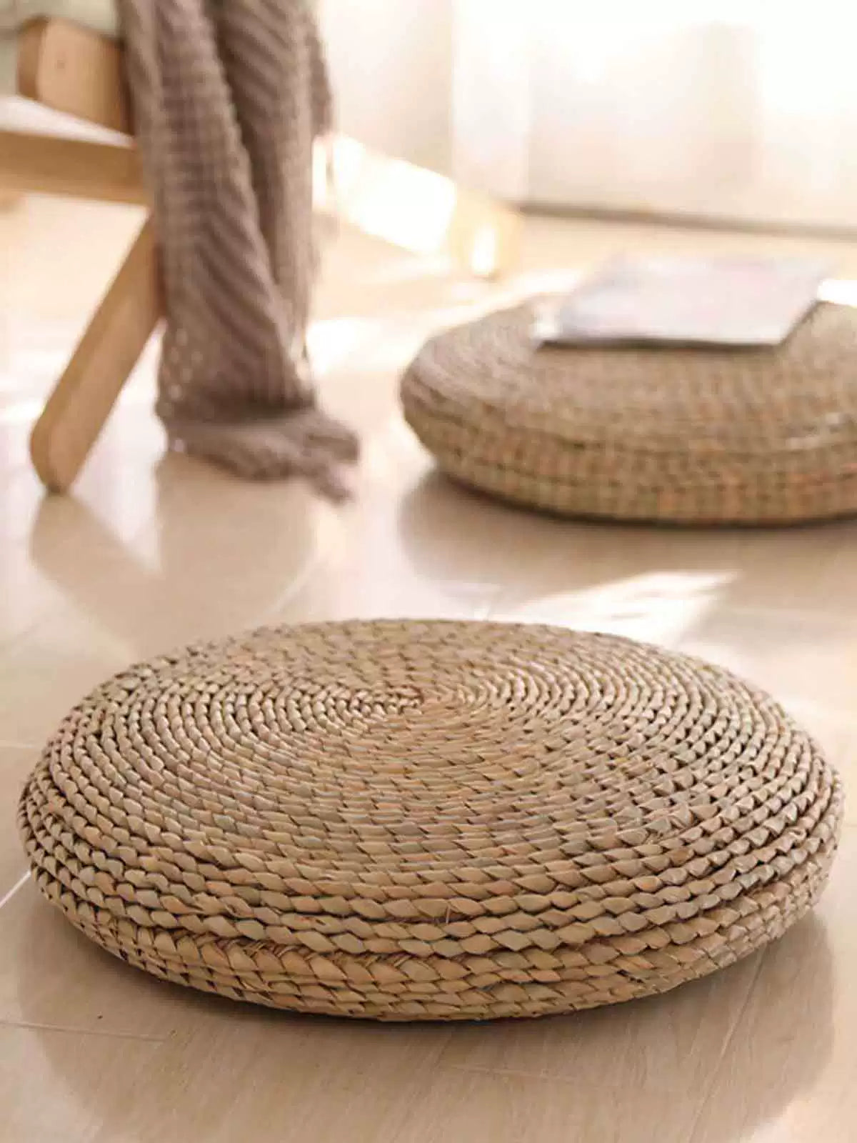 Futon yastığı, tatami yastığı, Yapon futon döşəyi, meditasiya dəyirmi meditasiya döşəyi, samandan toxunmuş döşəmə döşəyi