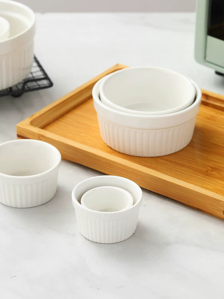 Sufle bişirmə qabı keramika desert çörəkçilik qəlibi biftek sousu stəkanı hörmə stəkan soba hava fritöz pudinq fincanı