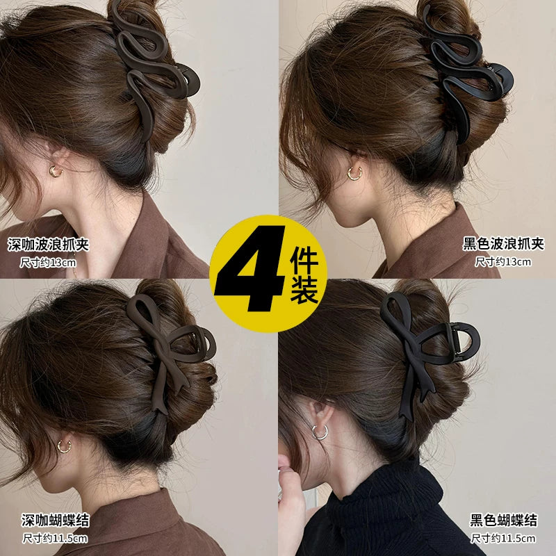 Qadın Saç Qısqacı 2025 Yeni Yüksək Uclu Buzlu Köpəkbalığı Qısqacı Başın Arxasındakı Qalın Saçlar üçün Əlavə Böyük Ölçülü Saç Qısqacı