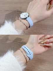 Princess Danling's Armani saat qayışı, qadın ulduzlu tərs silikon qolbaq AR11344 Ferris çarxı