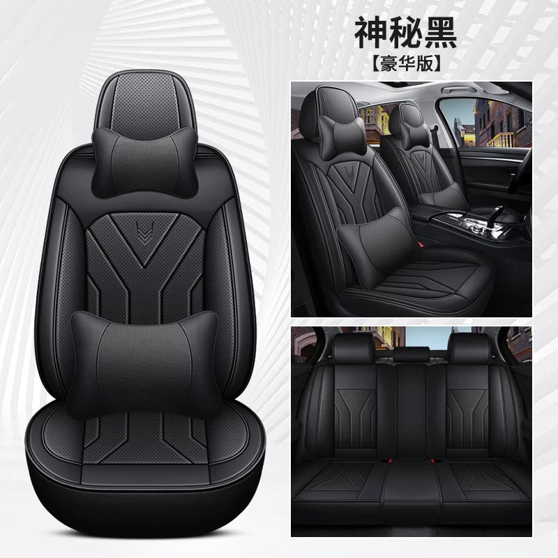 Specially designed for fall and winter, all-season car seat cushions, full-coverage, breathable Nappa leather seat covers.