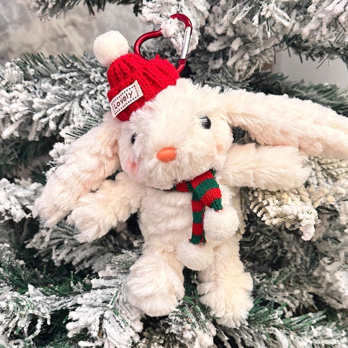 Şirin, sallaq qulaqlı dovşan peluş avtomobil təhlükəsizlik kəməri, boğulma əleyhinə açarlıq asqısı Milad hədiyyə bəzəyi