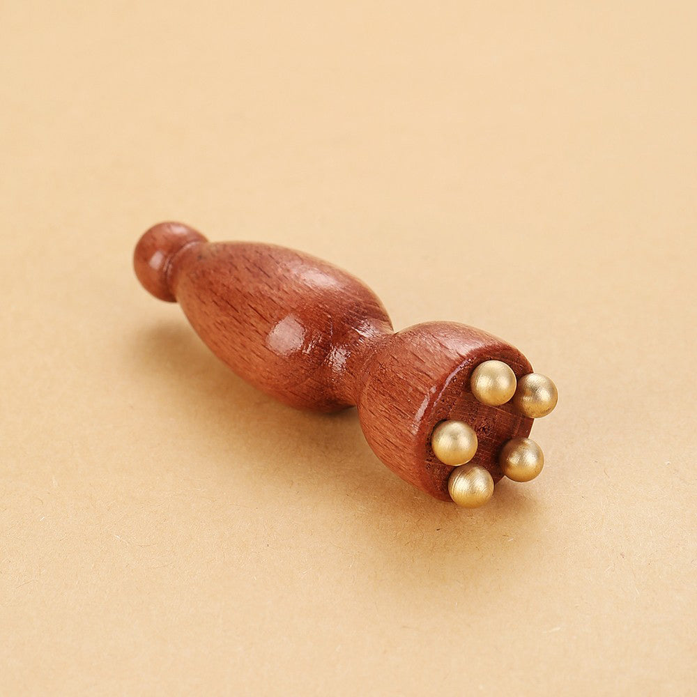 Rice lotus seed eye massager, facial massager, sandalwood facial massage stick, acupressure beauty brush for opening meridians.