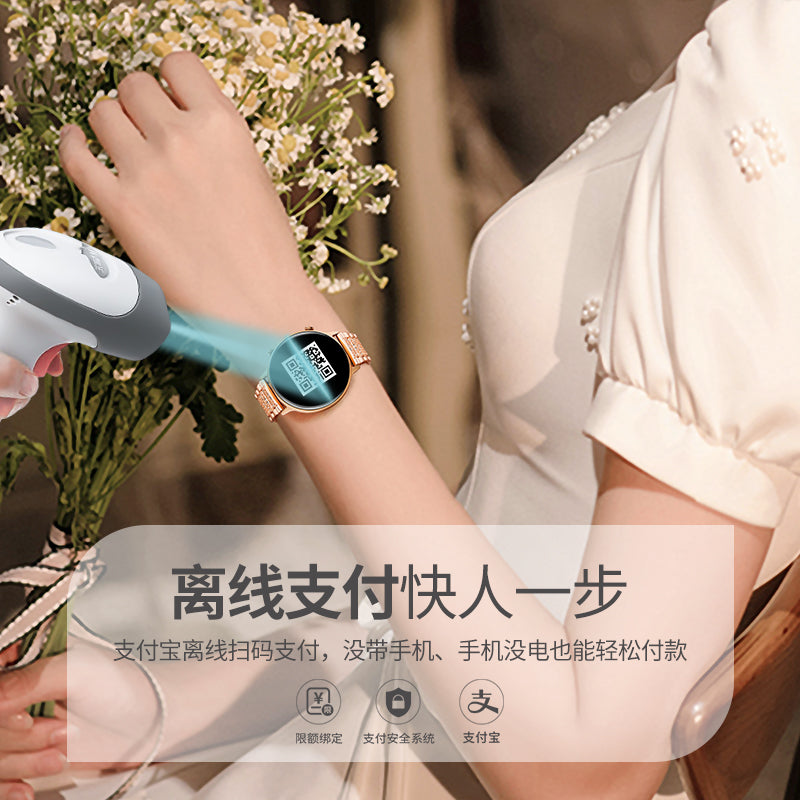 Qadınlar üçün ağıllı saat 2025 Gypsophila Bluetooth telefon ürək dərəcəsi idman qolbaq tələbə saatı orta məktəbə həsr olunmuş