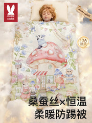 Uşaq üçün təpik əleyhinə yorğan, tut ipəyi, payız və qış üçün qatılaşdırılmış, il boyu körpələr və körpələr üçün uyğundur.