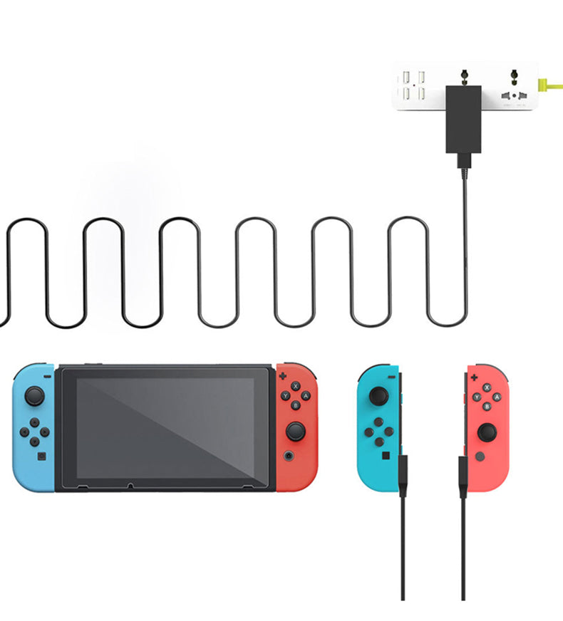 HONCAM açarı joycon tutacaq doldurma kabeli şarj cihazı ns Nintendo keçidli joycon sol və sağ tutacaq doldurma uzatma kabeli 2,5 metr baza üçün uyğundur
