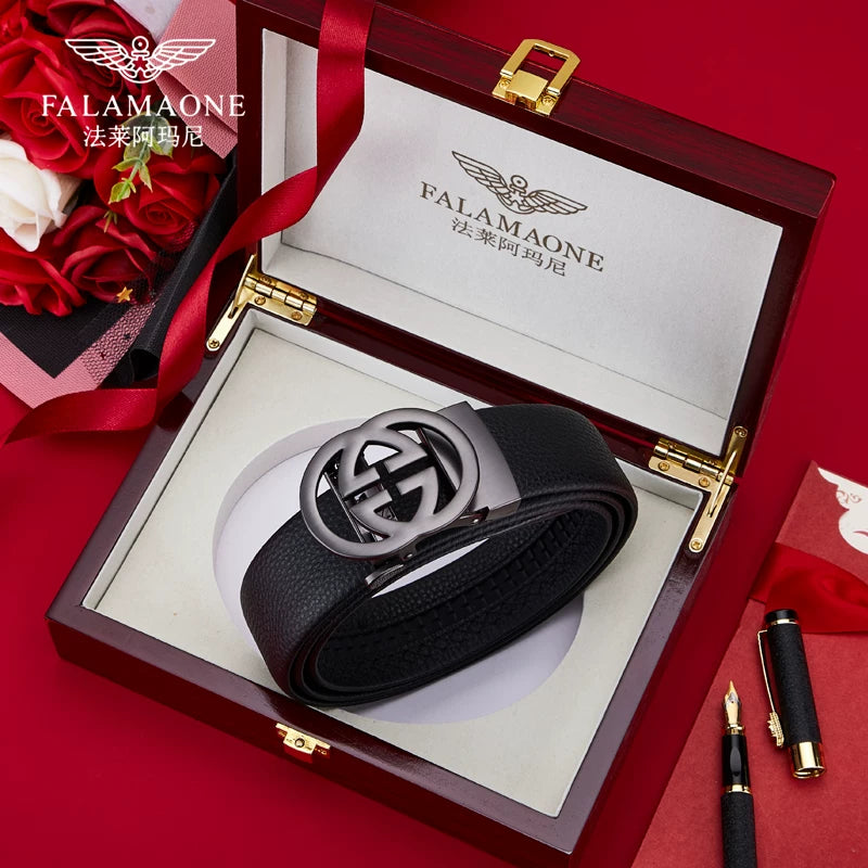 Armani orijinal dəri kişi kəməri, 2023 yeni model, avtomatik toka, yüksək səviyyəli gənclik kəməri, sevgili üçün hədiyyə.