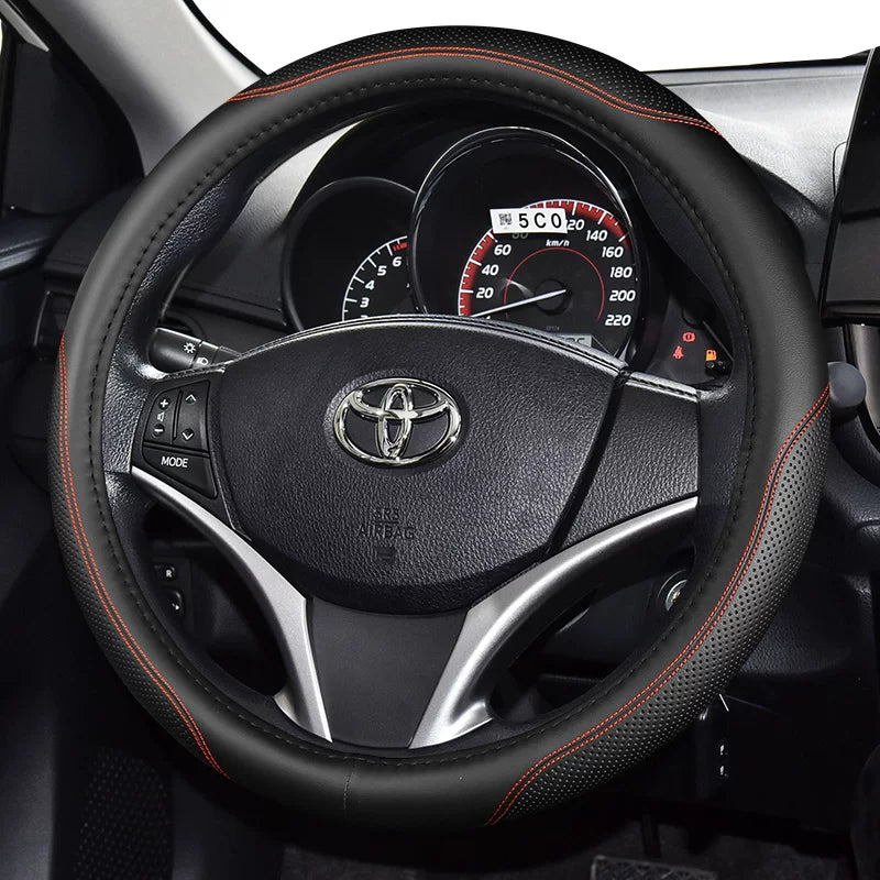 Toyota Corolla, RAV4, Levin, Avalon, Camry, Yaris və CHR üçün uyğun dəri sükan örtüyü
