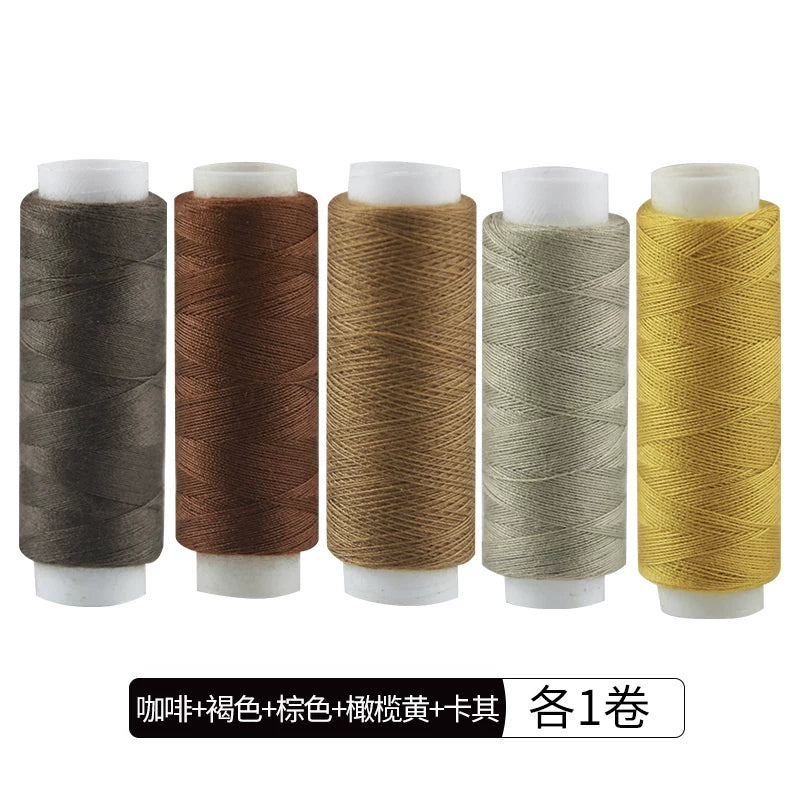Kiçik rulon rəngli ev əl tikiş ipi tikiş maşını ipi 402 polyester ağ ip nazik ip qara əl tikiş iynəsi ipi