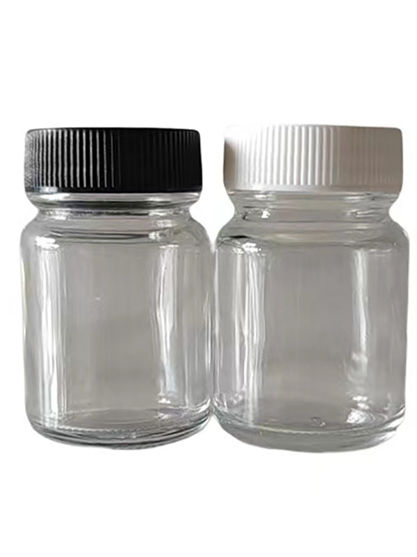 30ml şəffaf geniş ağızlı şüşə butulka böyük ağızlı model boya piqment şüşəsi 20ml kimyəvi reagent şüşəsi 100ml qapaqlı