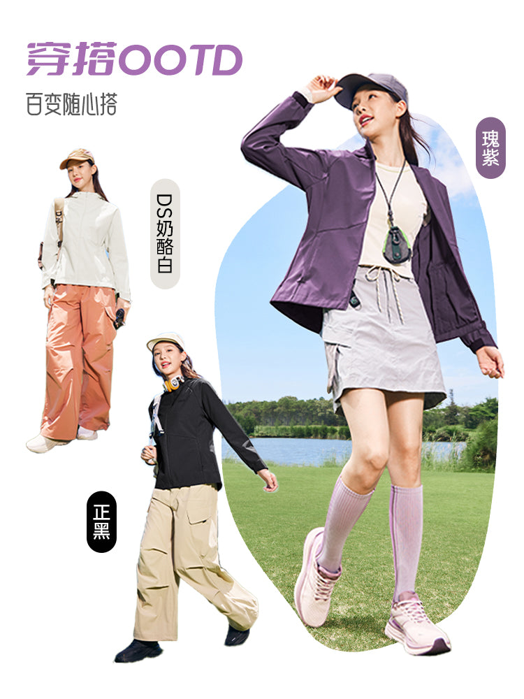 Hongxing Erke Qadın Gödəkçəsi Yaz Yeni Slim Fit Soft Shell Charge İdman Küləkli Gödəkçə Qadın Geyimi