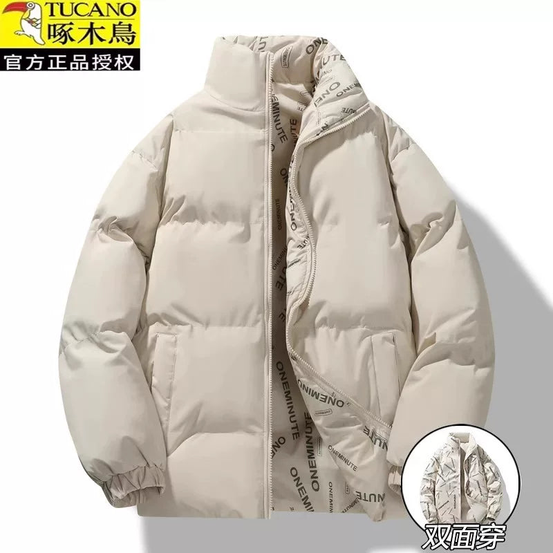 Woodpecker Kişilər üçün Aşağı Gödəkçə, Qış Şort Modeli, 2025 Yeni Gündəlik Pambıq Yastıqlı Gödəkçə, Başlıqlı, Çoxfunksiyalı, Qalın Pambıq Yastıqlı Palto, Dəbli