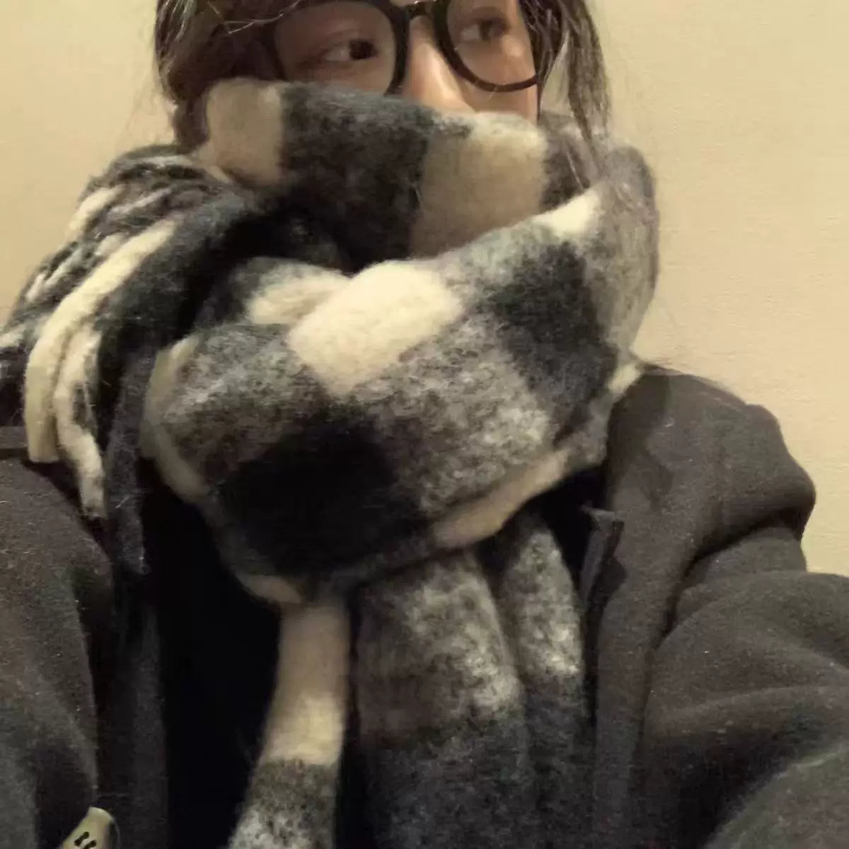 Yaşıl şarf, Koreya üslubunda, payız və qış fotoları üçün çoxfunksiyalı, yüksək səviyyəli hiss, qalın və isti boyun isidicisi, 2025-ci il üçün yeni model.