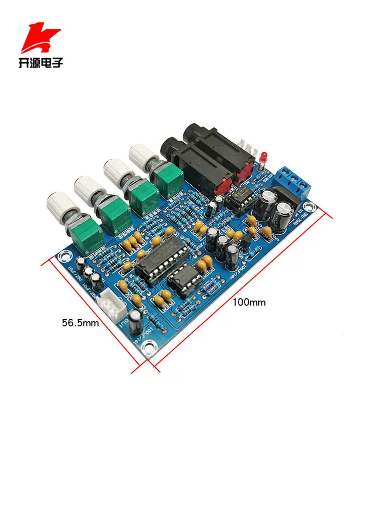 CD2399 karaoke mikrofonu gücləndirmə lövhəsi karaoke reverberasiya lövhəsi karaoke oxuma gücləndirici lövhə ikili enerji təchizatı AC12V