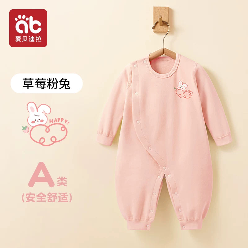 Körpə bodi qış geyimi, yeni doğulmuş körpə üçün A sinifli sıx oturan paltarlar, oğlan və qız körpəsi üçün əsas təbəqə təmiz pambıq pijama qış