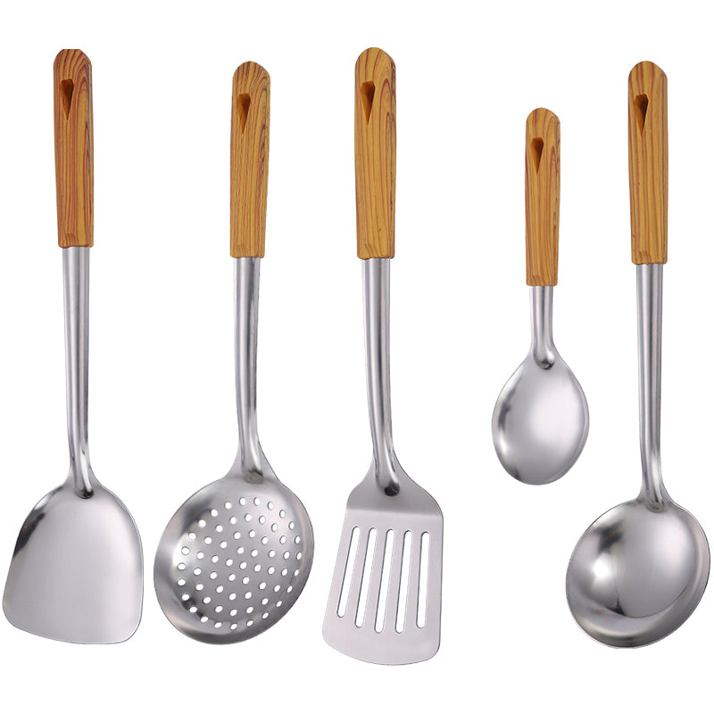 Paslanmayan poladdan yanmağa qarşı sapı spatula şorba qaşığı süzgəc bişirmə spatula düyü qaşığı mətbəx ləvazimat dəsti mətbəx məişət qızartma spatula qalınlaşmış