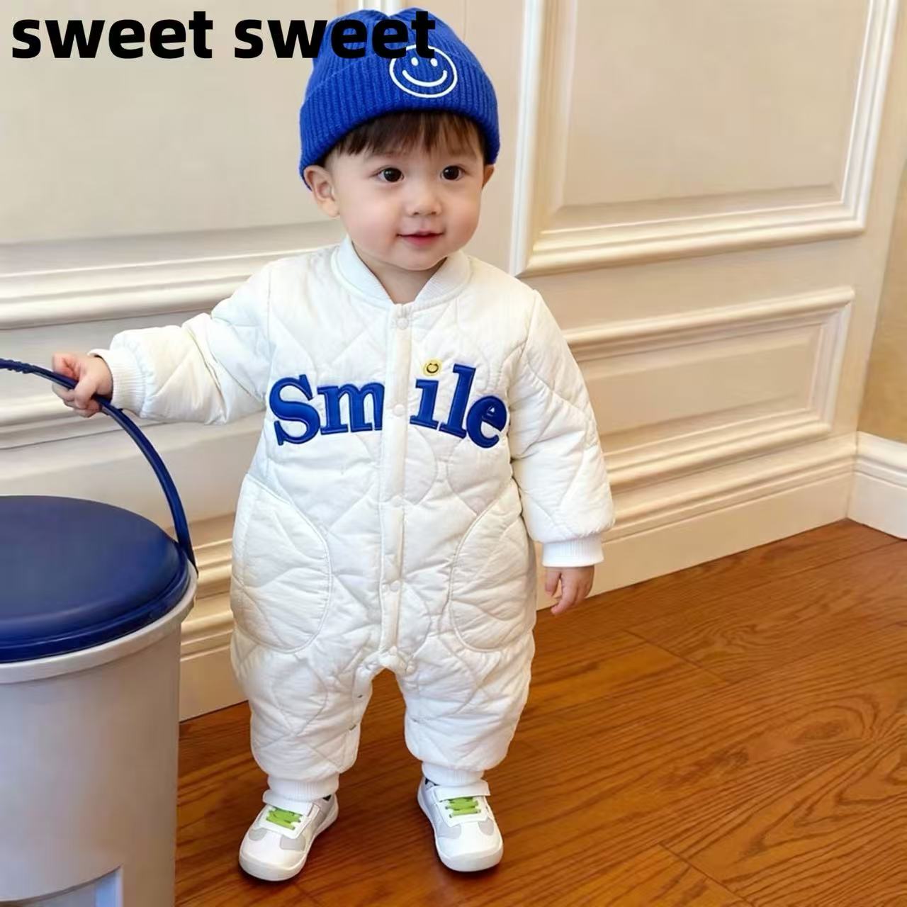 Yenidoğulmuşlar və körpələr üçün flis astarlı isti pambıq bədən geyimləri, oğlan və qızlar üçün dolunay geyimləri, tulumlar