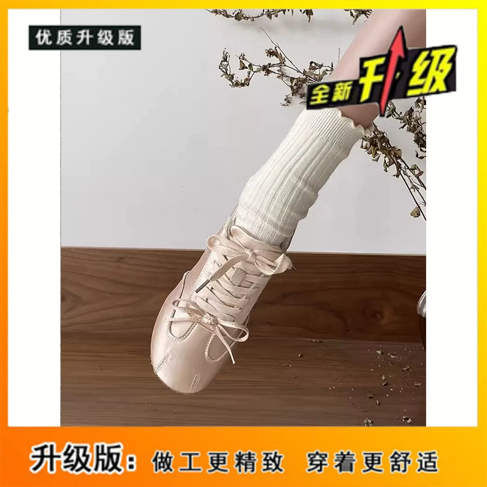 YesDay Sweet Dəyirmi Barmaq Düz Təsadüfi Ayaqqabılar 2026 Yaz Yeni Gəlişi Çox yönlü Yay Balet Stilində Alman İdman Ayaqqabıları Qadınlar üçün