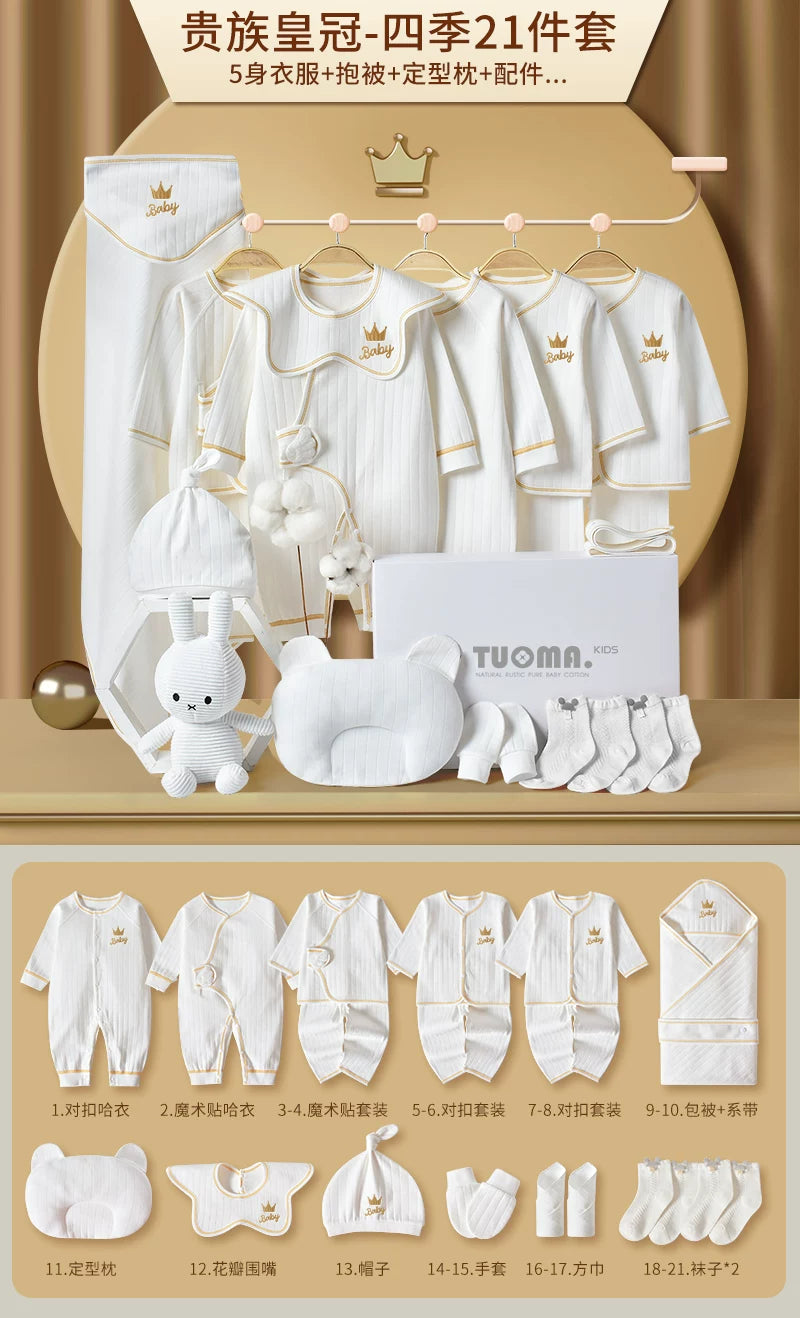 Körpə geyimləri, yeni doğulmuş körpələr üçün hədiyyə qutusu, təmiz pambıq dəsti, yeni doğulmuş körpələr üçün hədiyyələrin tam kolleksiyası, dolunay şənliyi və daha çox şey.