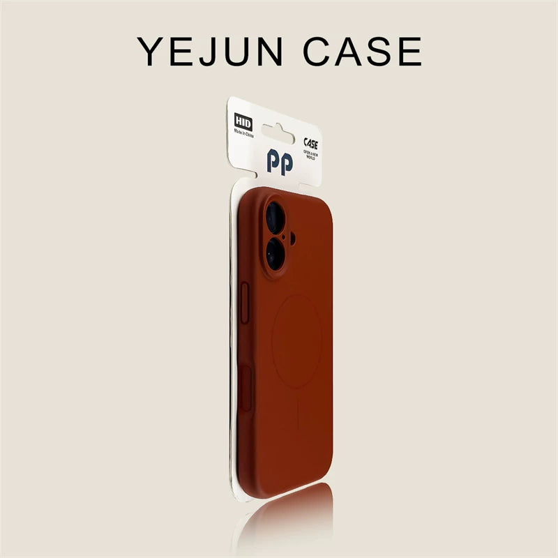Yejun iphone16/16pro mobil telefon qutusu üçün uyğundur 17 pitaya rəngli premium maye alma 16promax maqnit nazik üzük 15pro dəri hiss 14 incə deşik 13 inkişaf etmiş 12 internet ünlü sadə 16e